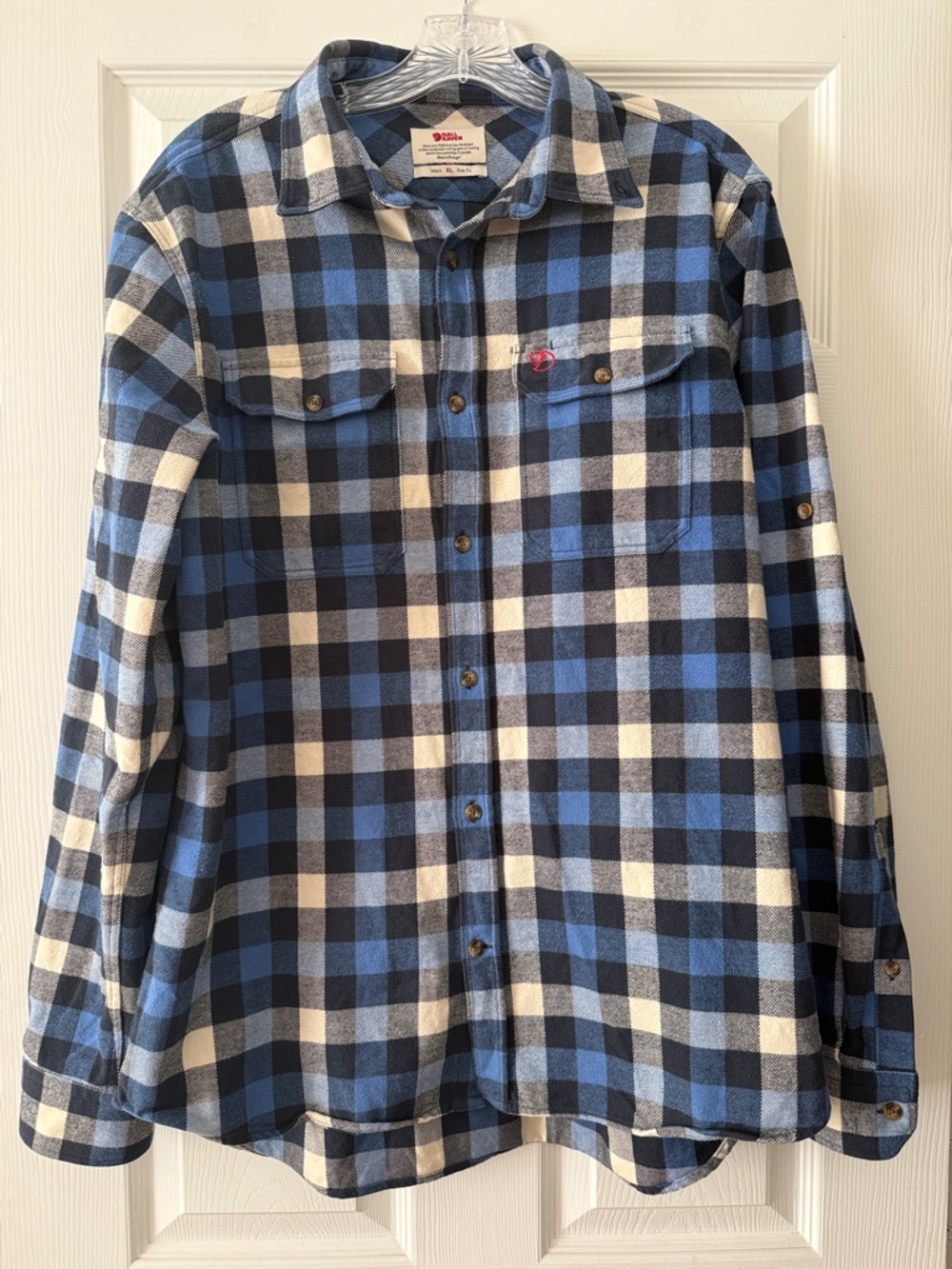 Fjallraven Skog Plaid Flannel Button Down Shirt Size XL Slim